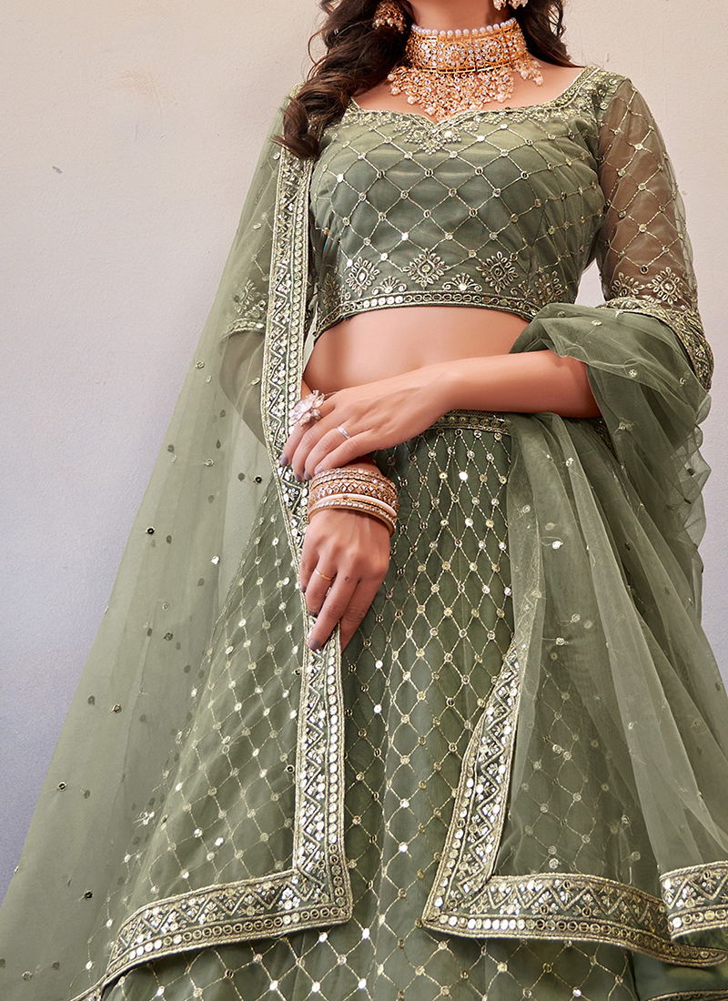 KB 1057 HEAVY BUTTERFLY NET BRIDAL LEHENGA CHOLI main image 1